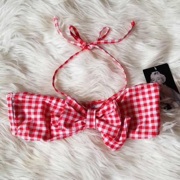 Marilyn Monroe Other - Marilyn Monroe Checkered Bikini Top Size Medium